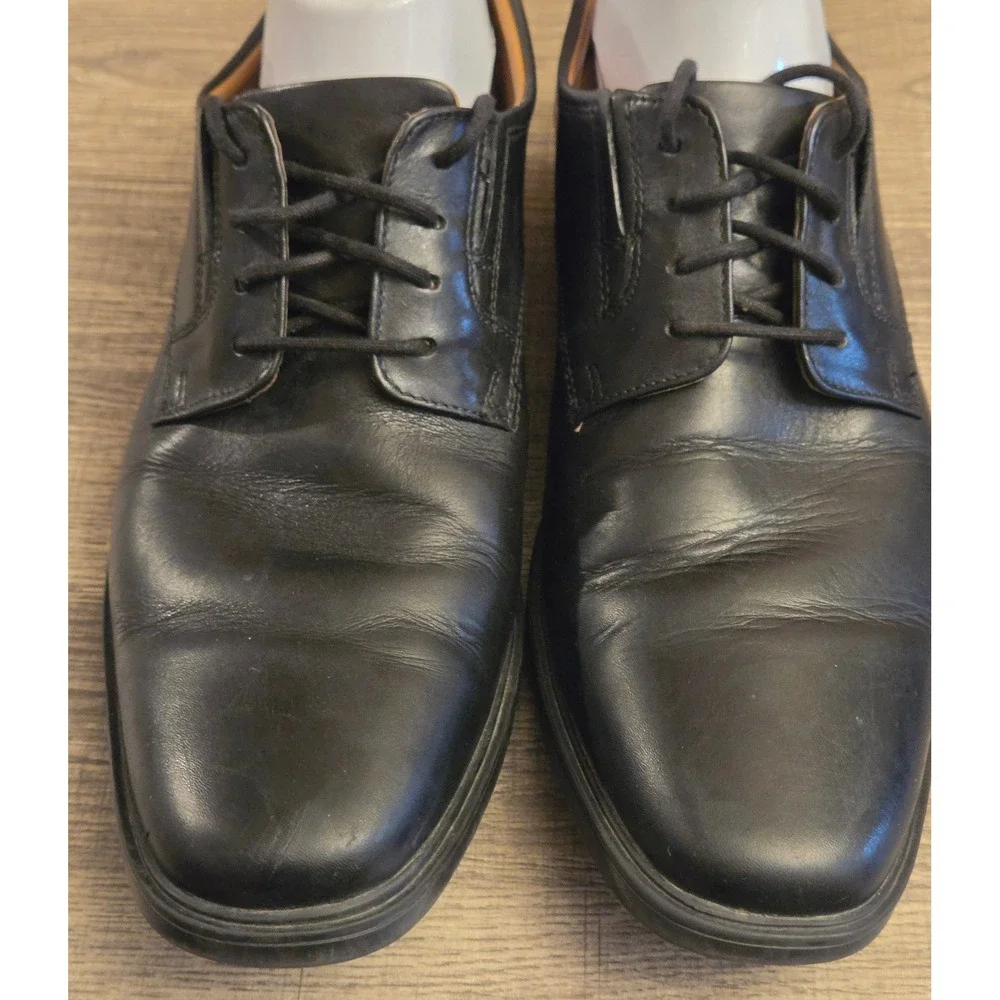 Clarks Tilden Plain Toe Oxford Dress Shoes Men's Size 9.5 Black
